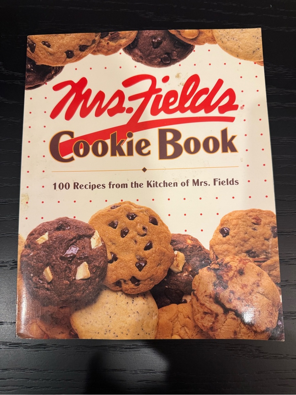 Mrs. Fields Cookie Book - Cream and Red Cover